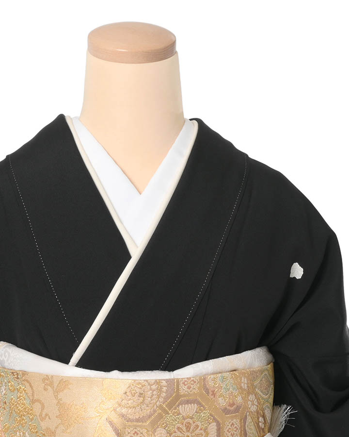 黒留袖（正絹） 鴛鴦四季花文 Mサイズ W007-1 レンタル｜京都きもの