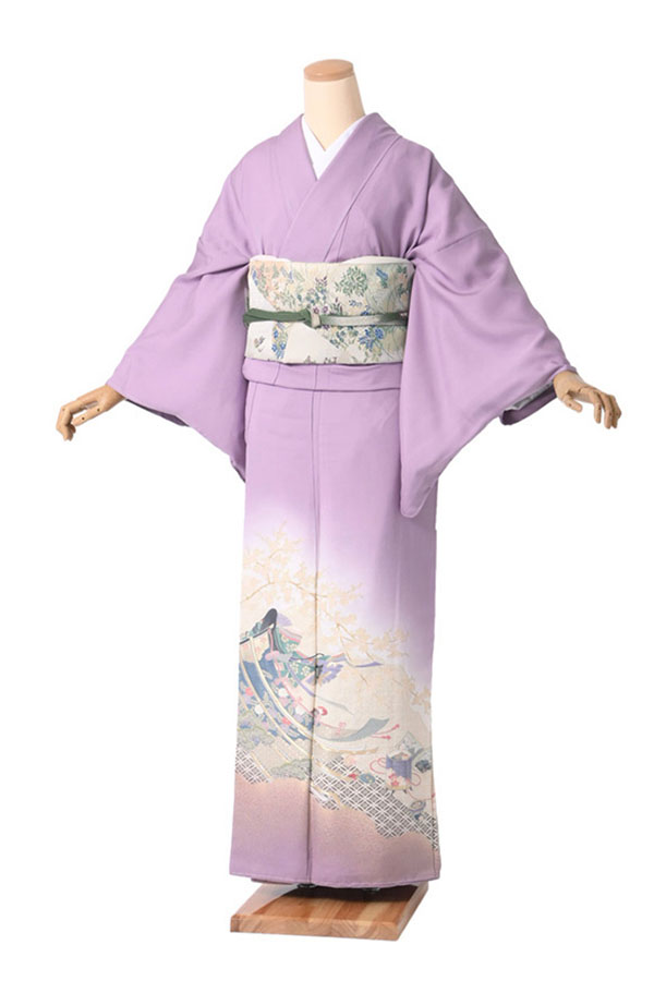 色留袖（正絹） 古典雅文 淡紫色 MOサイズ C001 レンタル｜京都きもの 