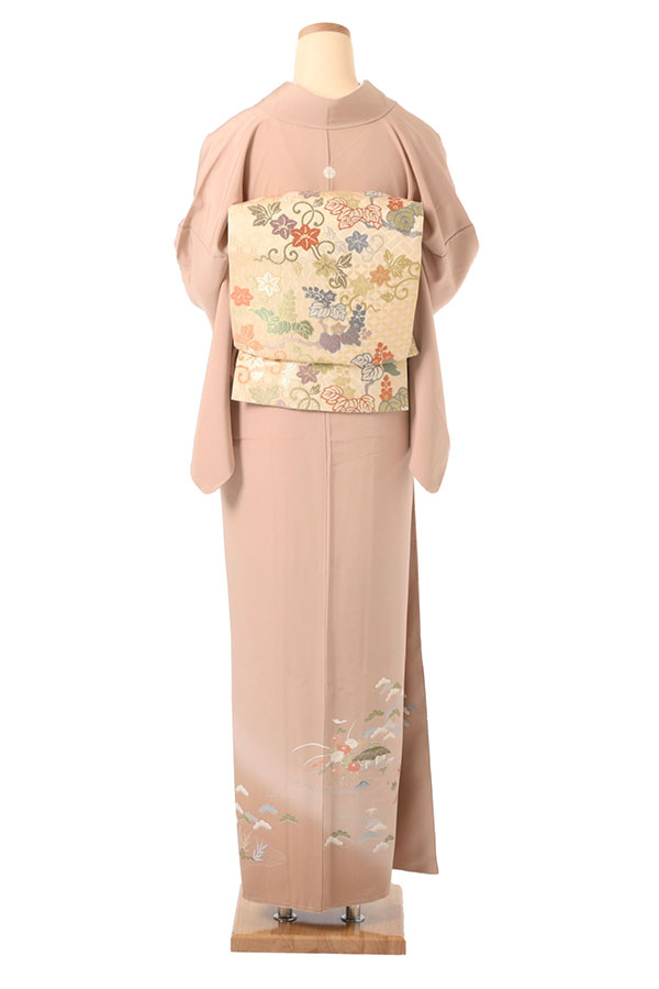 未着用　色留袖　茶屋辻　金彩　流水　菊花　家屋　松竹梅　菖蒲　着物　023k 未着用 色留袖 茶屋辻 金彩 流水 菊花 家屋 松竹梅 菖蒲 着物 023k