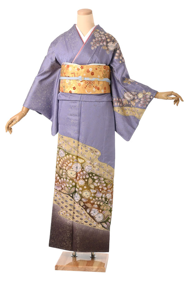 訪問着フルセット辻ヶ花着物翠山工房緑ヤマト謹製G7