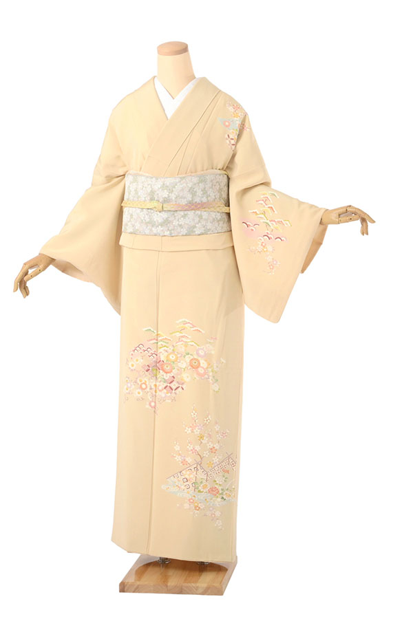 D700 訪問着　花模様　正絹　着物　単衣　極美品 D700 訪問着 花模様 正絹 着物 単衣 極美品 D700 訪問着 花