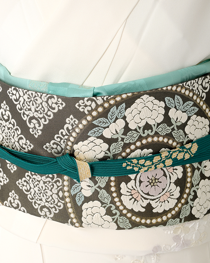 訪問着（正絹） 【単衣】 蘇州刺繍花文様 白色 Mサイズ D853 レンタル