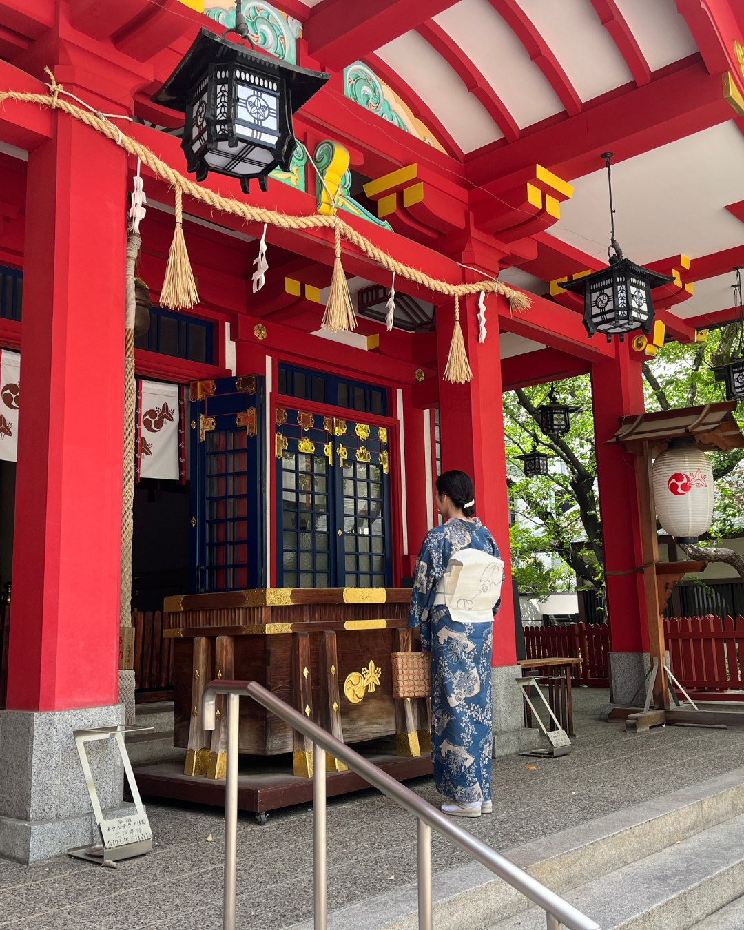 浴衣【竺仙】 奥州小紋 萩に花冊子 藍地 y009 レンタル｜京都きもの
