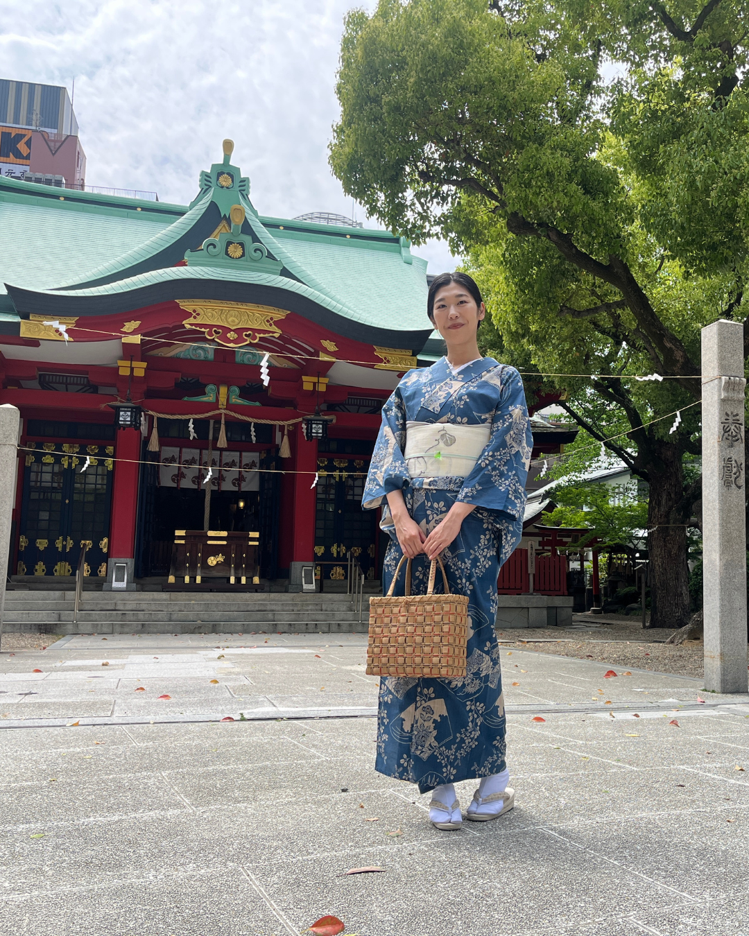 浴衣【竺仙】 奥州小紋 萩に花冊子 藍地 y009 レンタル｜京都きもの