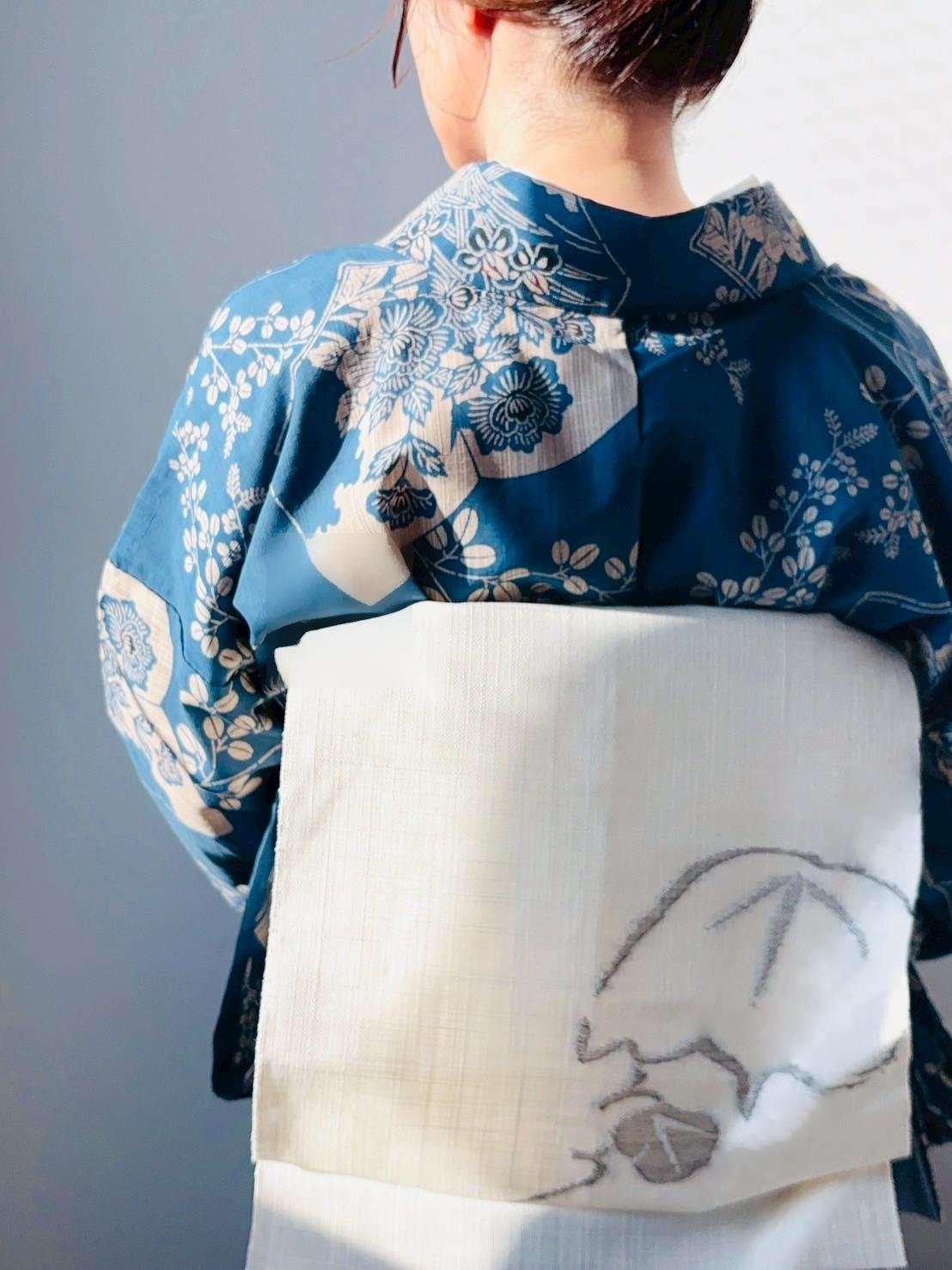 【ちょっと訳あり】【竺仙】【新品】浴衣　奥州小紋　紫陽花 竺仙浴衣 お仕立代込み価格 送料無料 ゆかた 奥州小紋 女性用